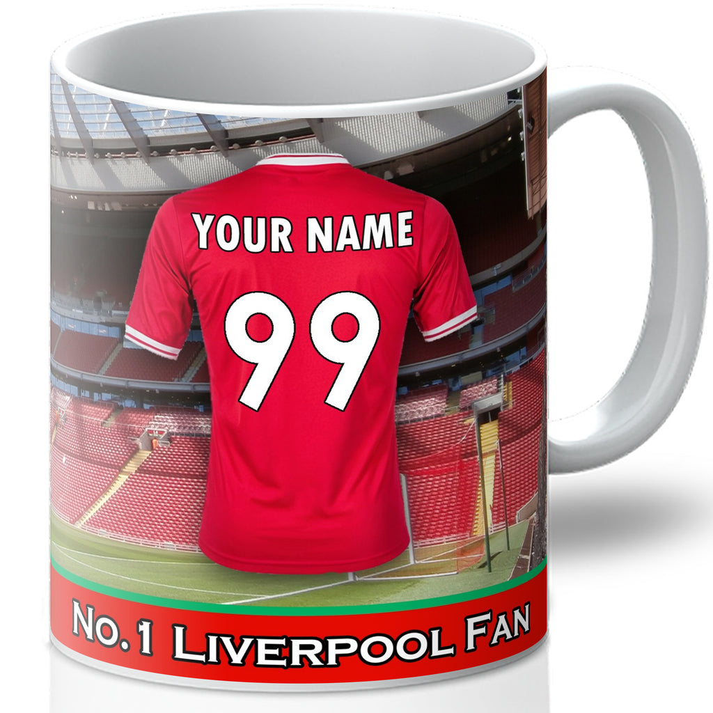 Personalised Liverpool Mug - Shirt And Message Cup