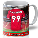 Personalised Liverpool Mug - Shirt And Message Cup
