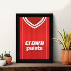 Personalised Liverpool Retro - 1981 Home Shirt - A4 Metal Sign Plaque - Frame Options Available