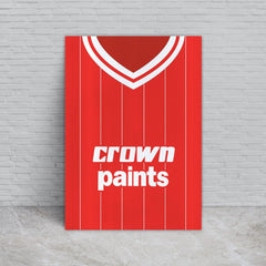 Personalised Liverpool Retro - 1981 Home Shirt - A4 Metal Sign Plaque - Frame Options Available