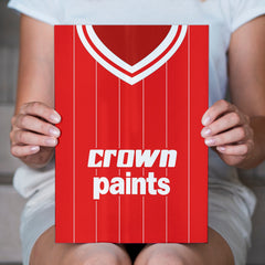 Personalised Liverpool Retro - 1981 Home Shirt - A4 Metal Sign Plaque - Frame Options Available