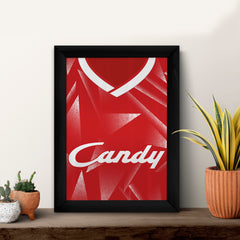 Personalised Liverpool Retro - 1989 Home Shirt - A4 Metal Sign Plaque - Frame Options Available