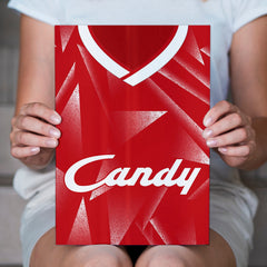 Personalised Liverpool Retro - 1989 Home Shirt - A4 Metal Sign Plaque - Frame Options Available