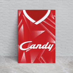 Personalised Liverpool Retro - 1989 Home Shirt - A4 Metal Sign Plaque - Frame Options Available