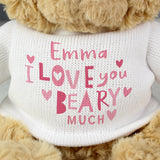 Personalised Love You Beary Much Teddy Bear