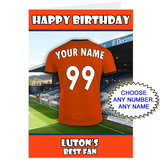 Personalised Luton Birthday Card
