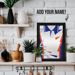 Personalised Luton Retro - 1992 Home Shirt - A4 Metal Sign Plaque - Frame Options Available