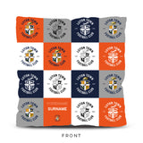 Personalised Luton Town Cushion - Chequered (18 inches)