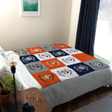 Personalised Luton Town Fleece Blanket - Chequered