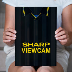 Personalised Man United - 1994 Away Shirt - A4 Metal Sign Plaque - Frame Options Available