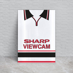 Personalised Man United - 1999 Away Shirt - A4 Metal Sign Plaque - Frame Options Available