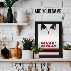 Personalised Man United - 1999 Away Shirt - A4 Metal Sign Plaque - Frame Options Available