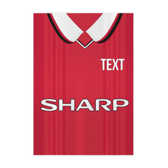 Personalised Man United - 1999 Home Shirt - A4 Metal Sign Plaque - Frame Options Available