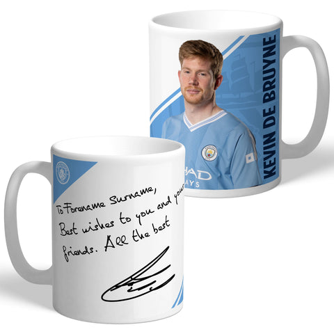 Personalised Manchester City FC De Bruyne Autograph Mug