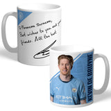 Personalised Manchester City FC De Bruyne Autograph Mug