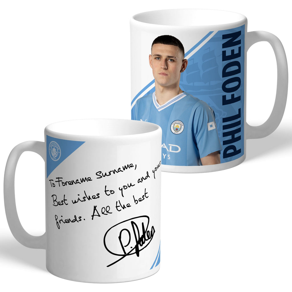 Personalised Manchester City FC Foden Autograph Mug