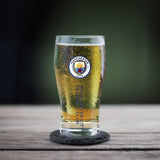 Personalised Manchester City FC Pint Glass. Gift Boxed