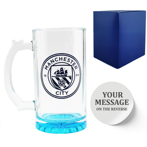 Personalised Manchester City Large Tankard Glass