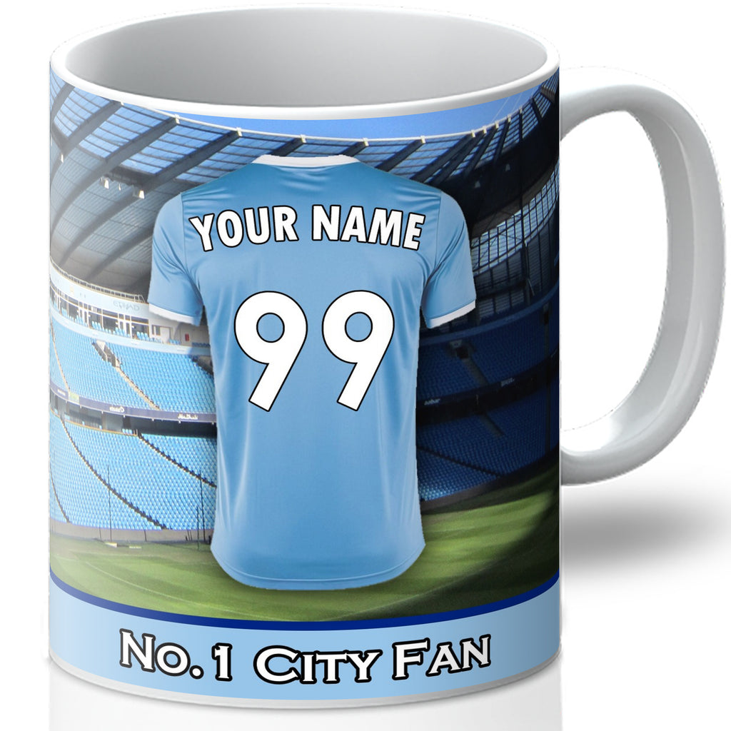 Personalised Manchester City Mug - Shirt And Message Cup