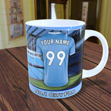 Personalised Manchester City Mug - Shirt And Message Cup