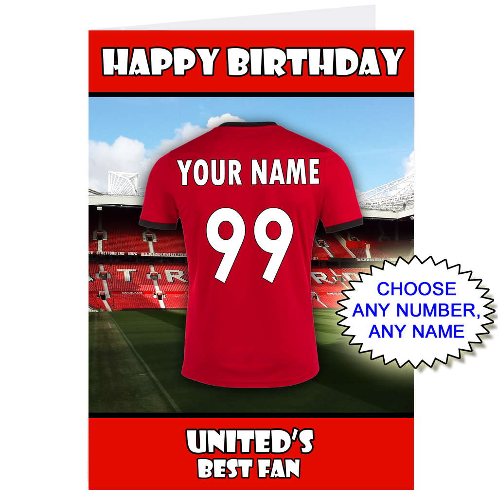 Personalised Manchester United Birthday Card
