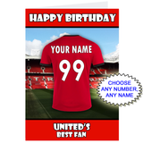 Personalised Manchester United Birthday Card