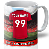 Personalised Manchester United Mug - Shirt And Message Cup