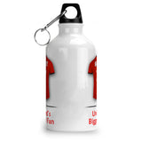 Personalised Manchester United Sports Water Bottle Aluminium With Carabiner 400ml