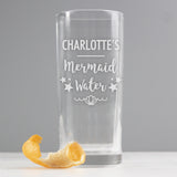 Personalised Mermaid Water Hi Ball Glass