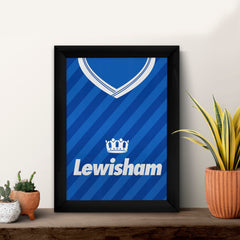 Personalised Millwall- 1987 Home Shirt - A4 Metal Sign Plaque - Frame Options Available