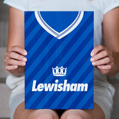 Personalised Millwall- 1987 Home Shirt - A4 Metal Sign Plaque - Frame Options Available