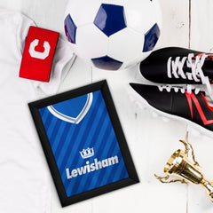 Personalised Millwall- 1987 Home Shirt - A4 Metal Sign Plaque - Frame Options Available