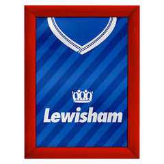 Personalised Millwall- 1987 Home Shirt - A4 Metal Sign Plaque - Frame Options Available