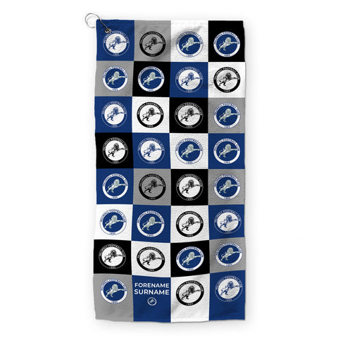 Personalised Millwall Golf Towel - Chequered