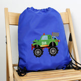 Personalised Monster Truck Blue Kit Bag