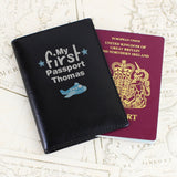 Personalised My First Black Passport Holder