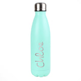 Personalised Name Only Mint Green Metal Insulated Drinks Bottle