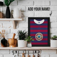 Personalised Newcastle 1996 Away Shirt - A4 Metal Sign Plaque - Frame Options Available