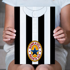 Personalised Newcastle - 1996 Home Shirt - A4 Metal Sign Plaque - Frame Options Available