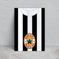 Personalised Newcastle - 1996 Home Shirt - A4 Metal Sign Plaque - Frame Options Available