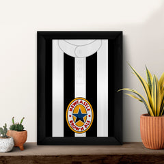 Personalised Newcastle - 1996 Home Shirt - A4 Metal Sign Plaque - Frame Options Available