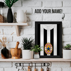 Personalised Newcastle - 1996 Home Shirt - A4 Metal Sign Plaque - Frame Options Available