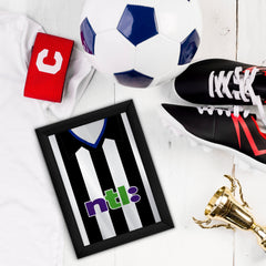 Personalised Newcastle - 2001 Home Shirt - A4 Metal Sign Plaque - Frame Options Available