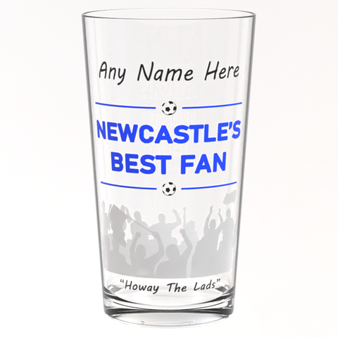 Personalised Newcastle Beer Glass - Football Best Fan Pint Glass