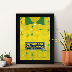 Personalised Norwich - 1994 Home Shirt - A4 Metal Sign Plaque - Frame Options Available