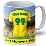Personalised Norwich Mug - Shirt And Message Cup