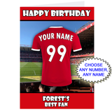 Personalised Nottingham Forest Birthday Card