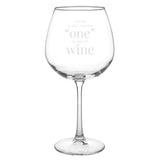 Personalised 'One Glass' Bottle of Wine Glass