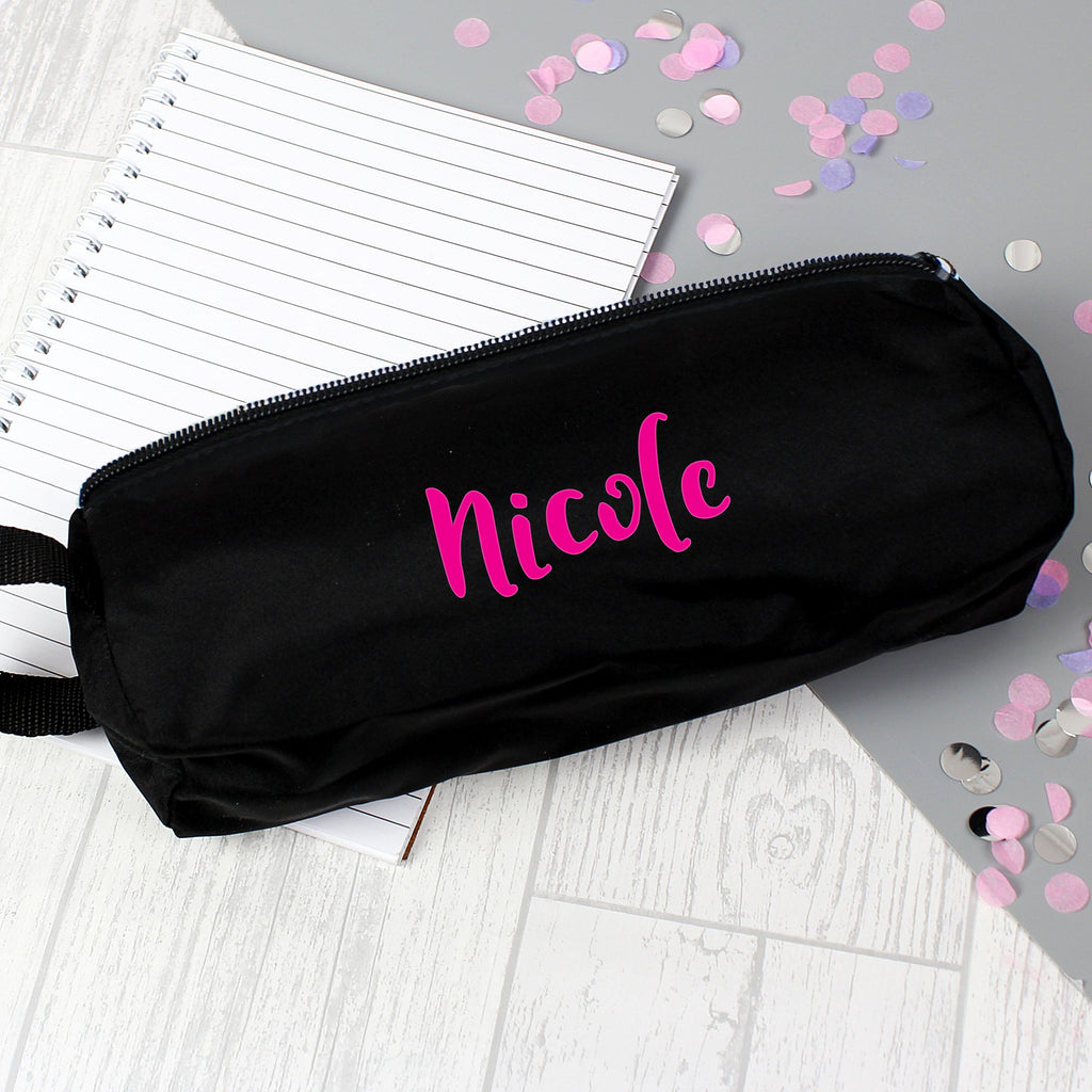 Personalised Pink Name Pencil Case