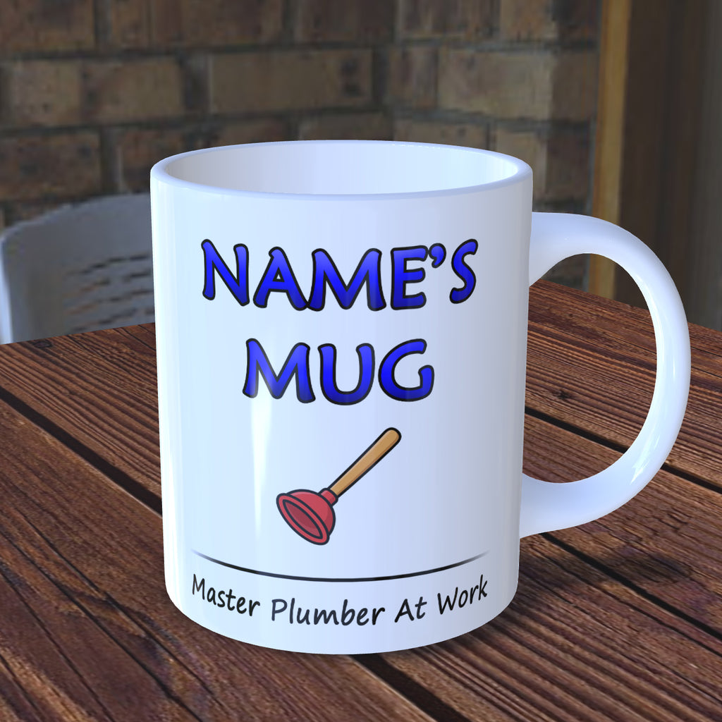 Personalised Plumber Mug Customised With Your Name And Message